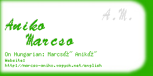 aniko marcso business card